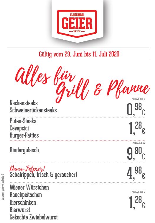 Angebot der Woche | E.F. Fleischerei Geier